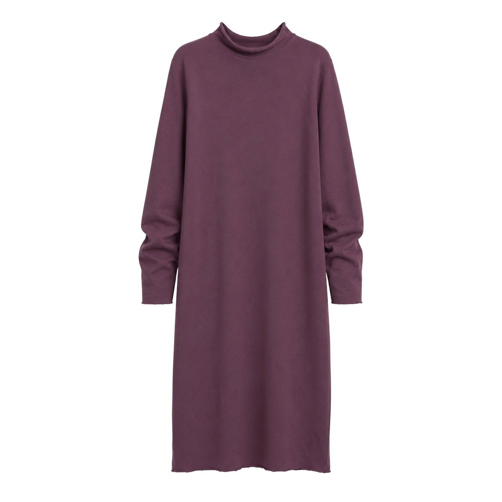 Frank & Eileen Izzie Purple Rolled Funnel Neck Sweatshirt Dress XL Cozy Fall